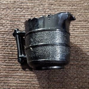 Stylish Antique Davidson 1890's Victorian Black Milk Glass Jug